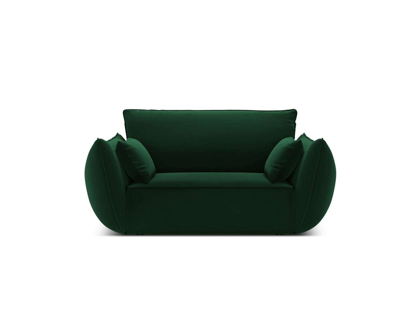 Kaelle — Armchair Bottle Green (Bluvel 78) Black Plastic