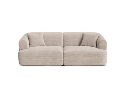 Campi — Sofa Cappuccino (Lincoln 09D) Black Plastic