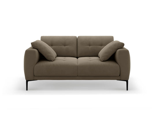 Bemy — Sofa Grey Brown (Salvador 3) Black Metal