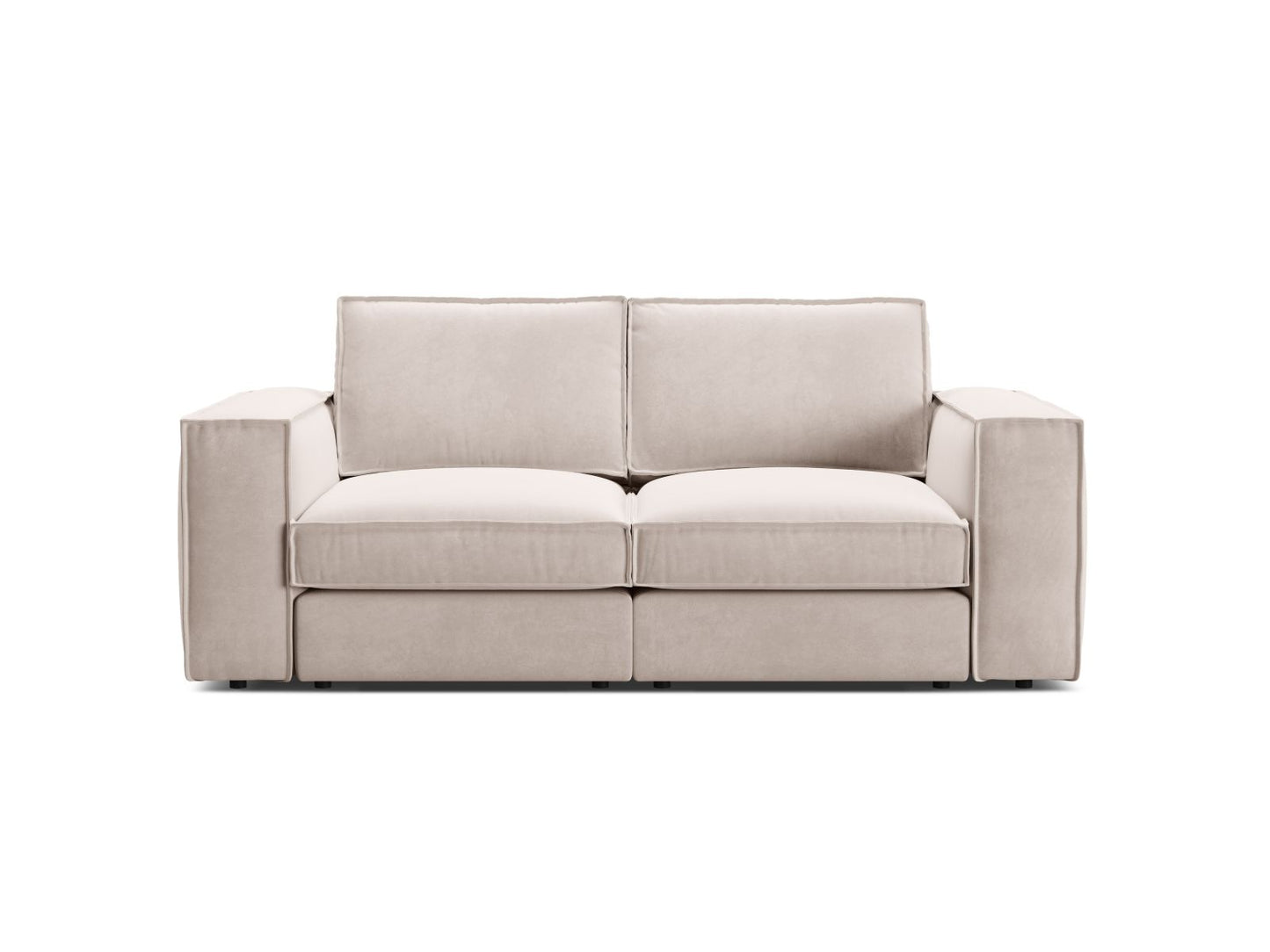 Pola — Sofa Beige (Salvador 1) Black Plastic