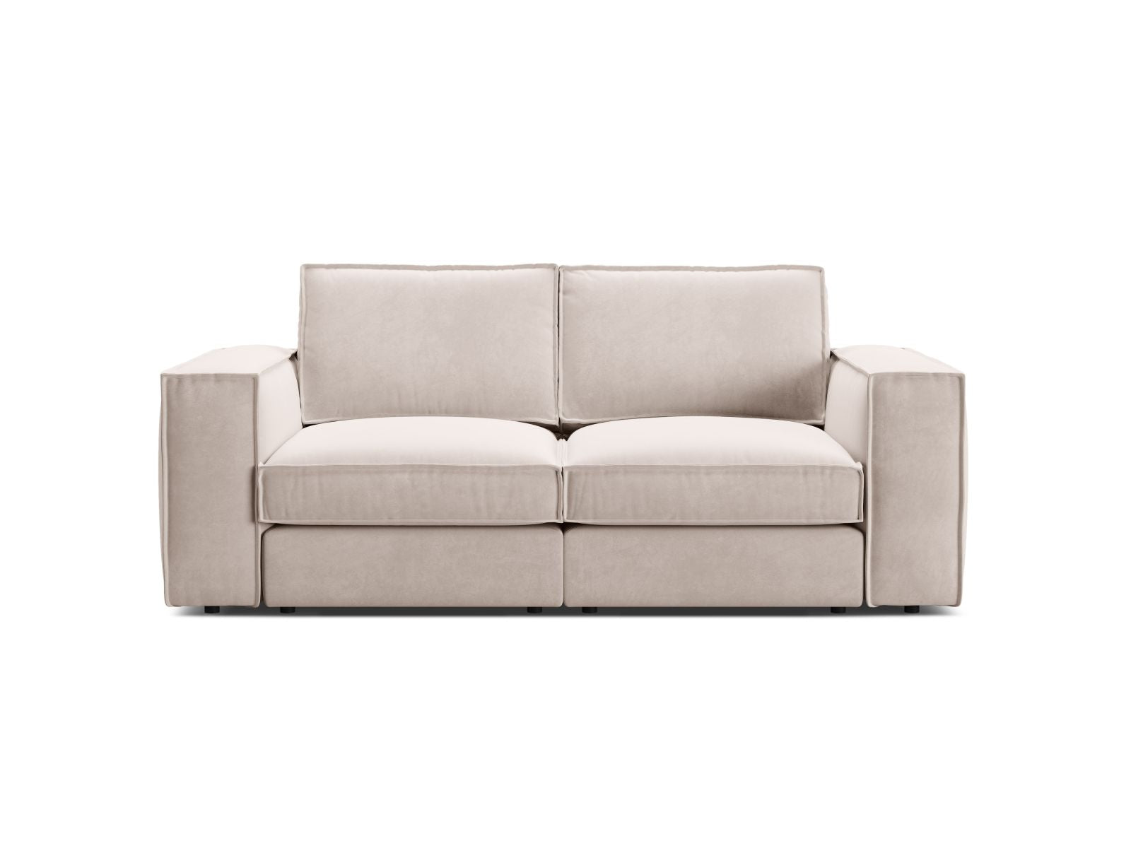 Pola — Sofa Beige (Salvador 1) Black Plastic