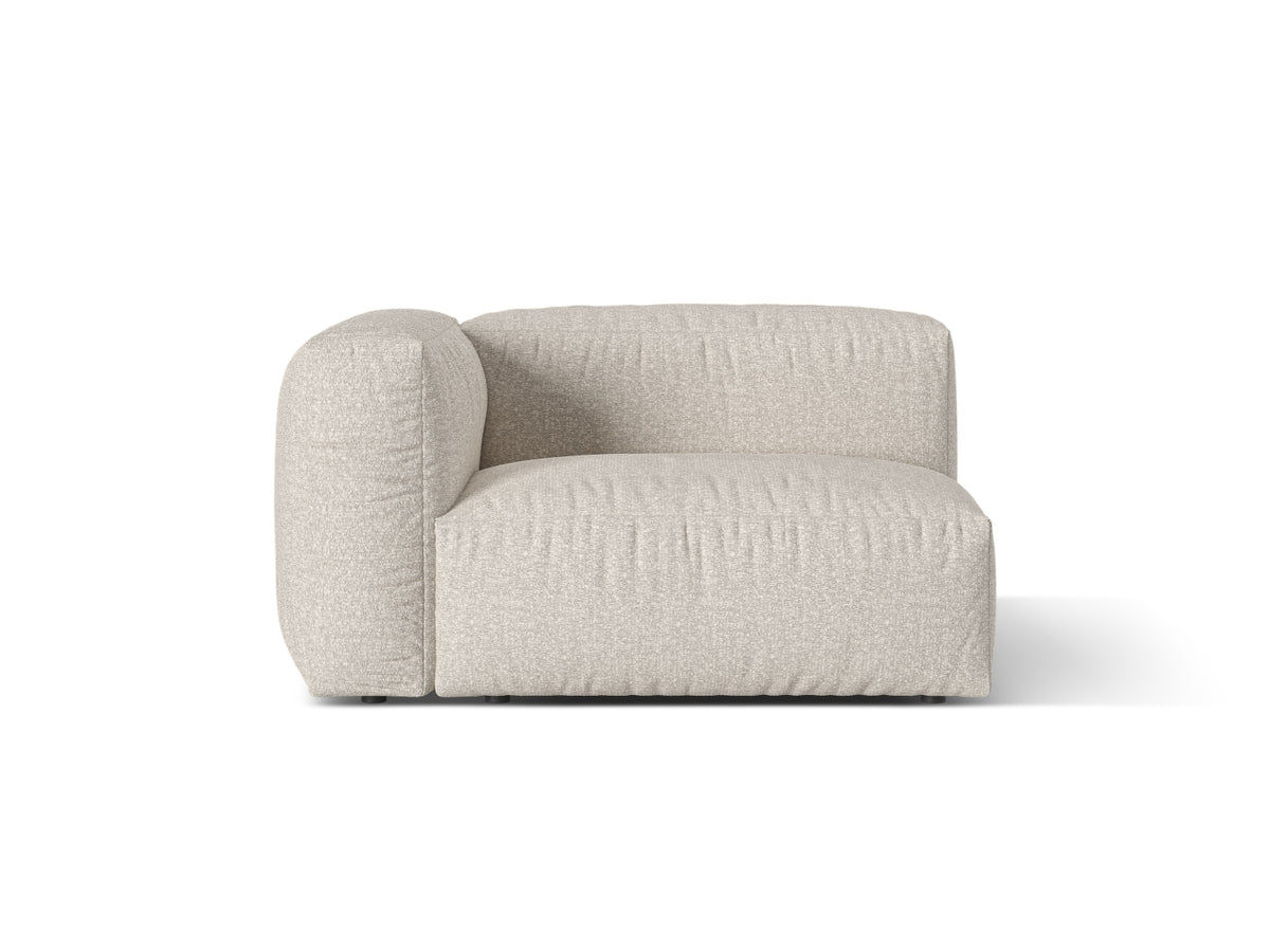 Martina — Modular Sofa Beige (Monet Sand) Black Plastic Left