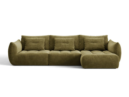 Bloom — Corner Sofa (327x152x97 cm) Light Green (Casino Forest) Right