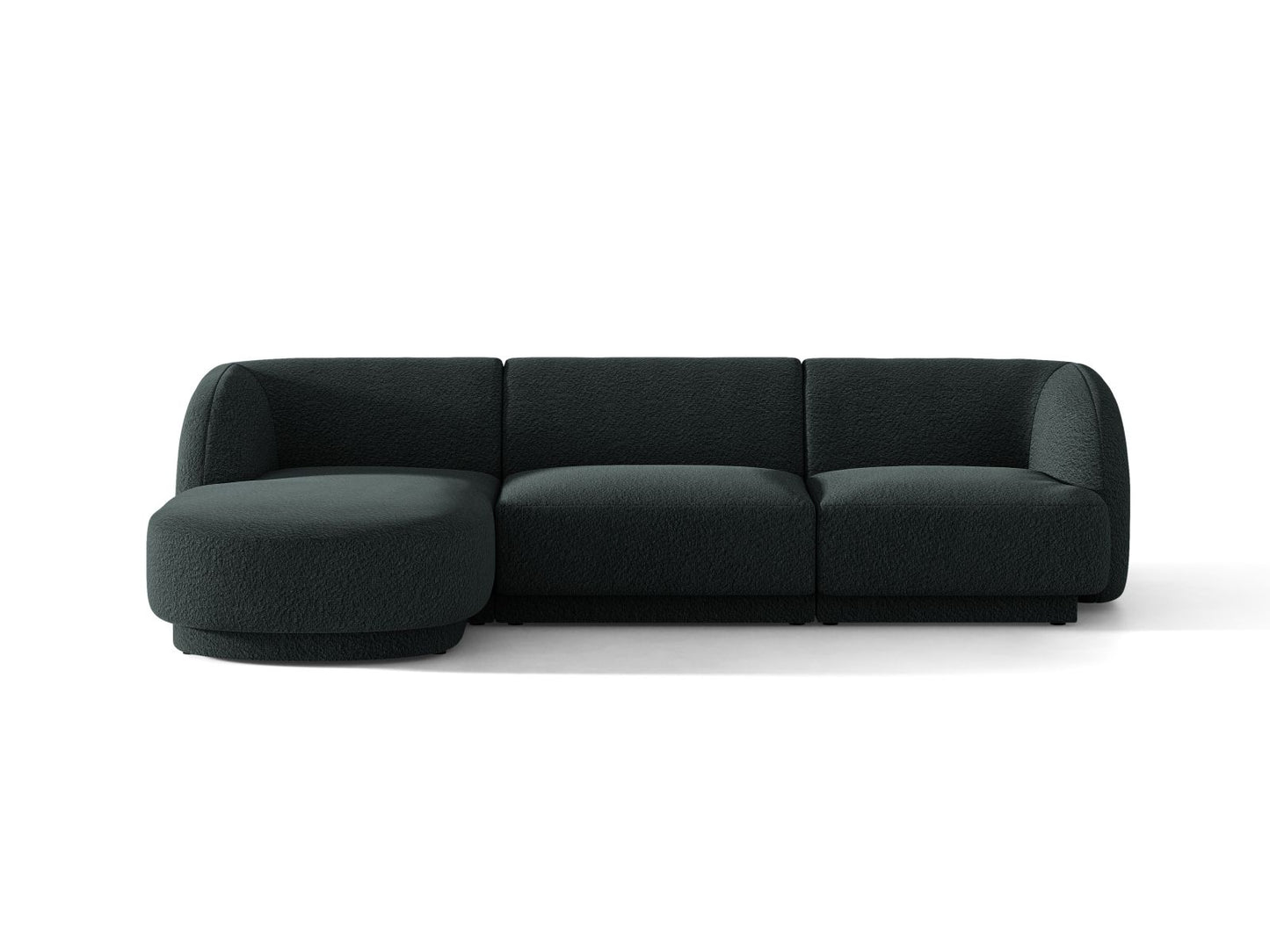 Miley — Corner Sofa Black (Baloo 2082) Black Plastic Left