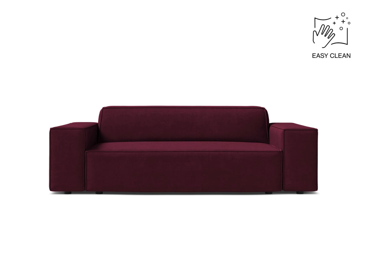 Jodie — Sofa Burgundy (Venus 2932) Black Plastic