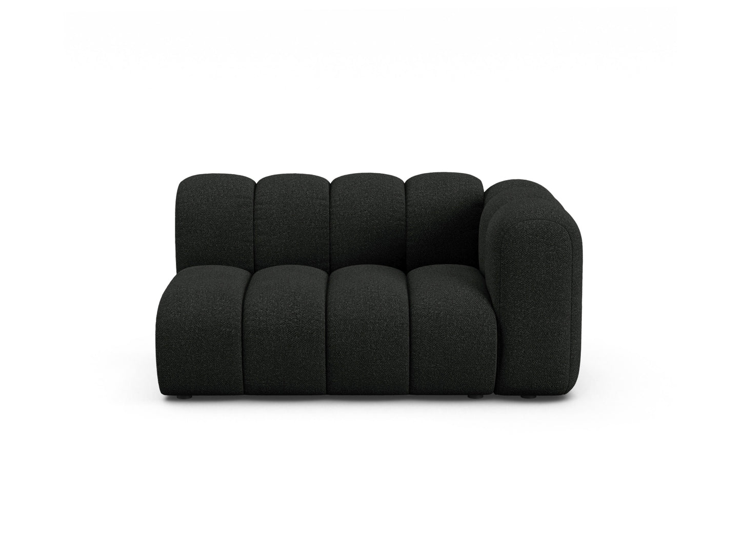 Lupine — Modular Sofa Black (Baloo 2082) Black Plastic Right