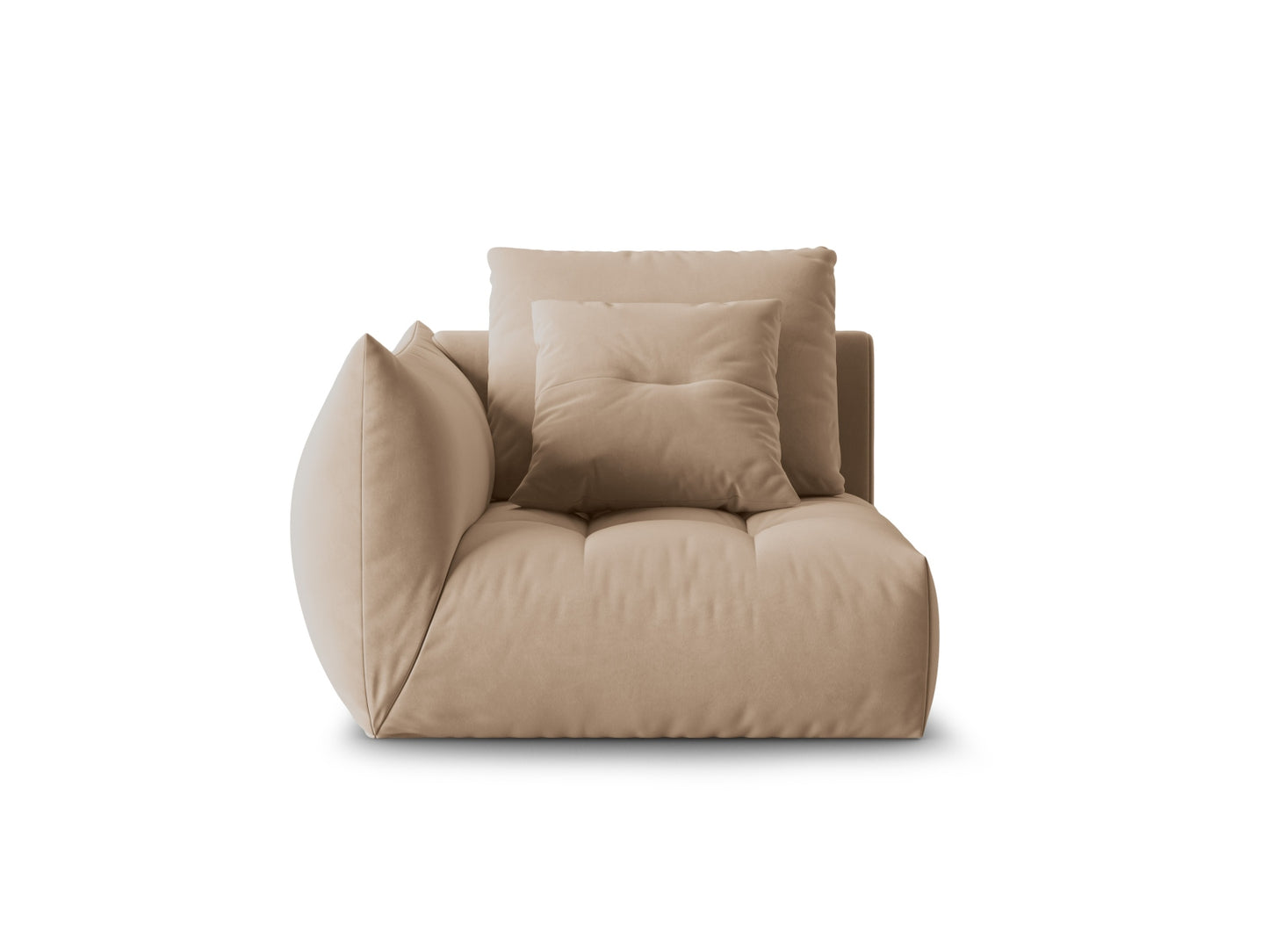 Bloom — Modular Sofa Sand (Casino Lion) Black Plastic Left