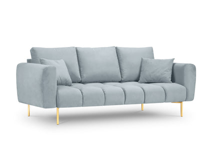 Hastings — Sofa Light Blue (Fancy 85) Gold Metal