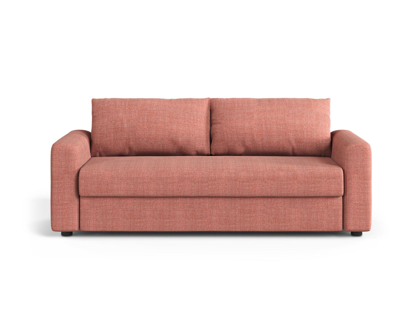 David — Sofa Red (BABEL RED) Black Plastic
