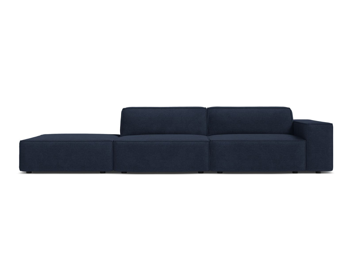 Jodie — Sofa Navy Blue (Liberty 15) Black Plastic Left
