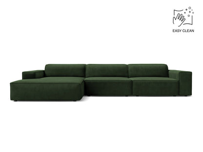 Jodie — Corner Sofa (284x162x77 cm) Bottle Green (Venus 2940) Left