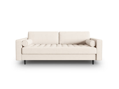 Aspen — Sofa Light Beige (Melva 02) Black Beech Wood