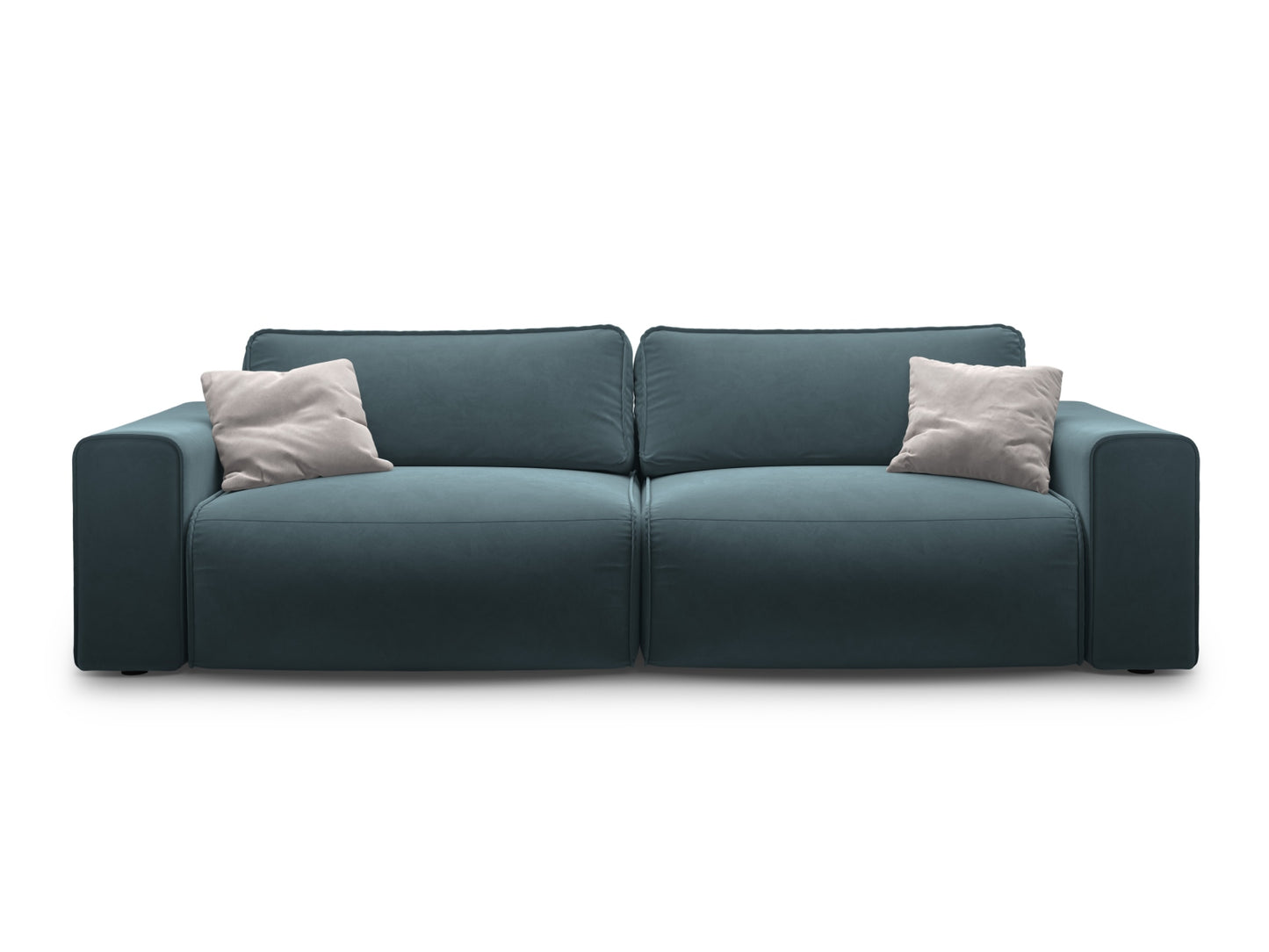 Victor — Sofa Grey (Paris Steel) Black Plastic