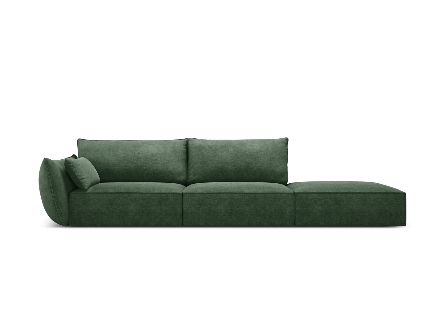 Kaelle — Sofa Bottle Green (Over The Horizon 39) Black Plastic Right