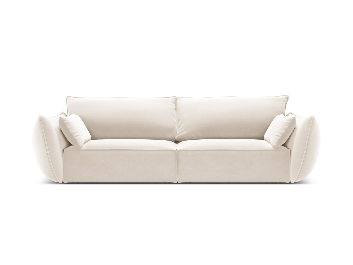 Kaelle — Sofa Light Beige (Bluvel 22) Black Plastic