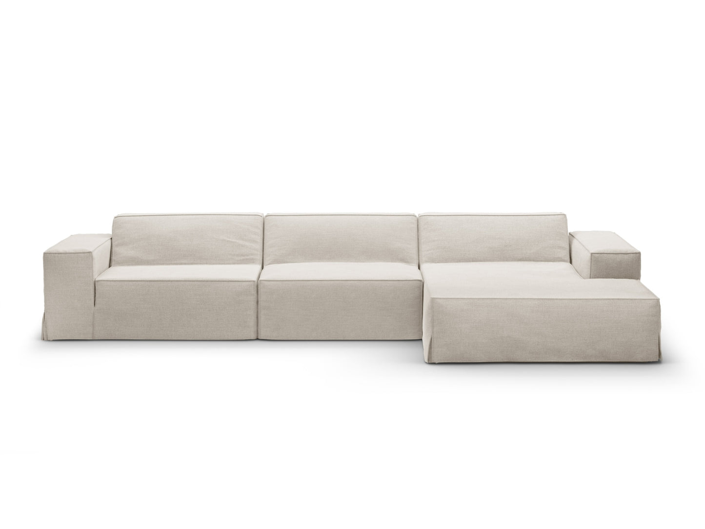 Jodie — Sofa Cover Natural (LINS 04) Default Right