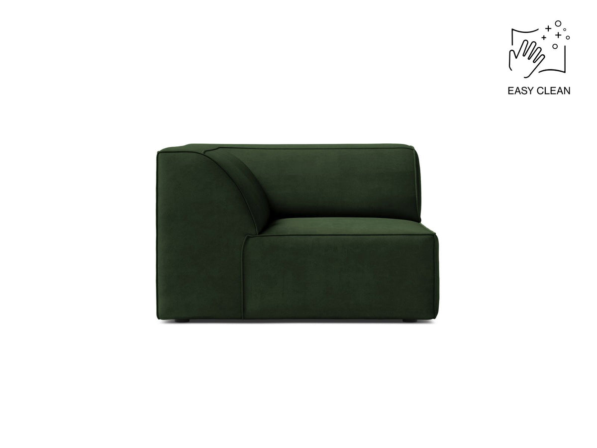 Jodie — Modular Sofa Bottle Green (Venus 2940) Black Plastic