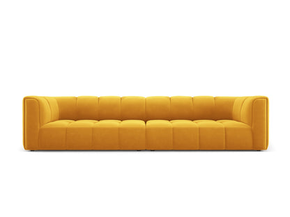 Moritz — Sofa Yellow (Bluvel 68) Black Plastic