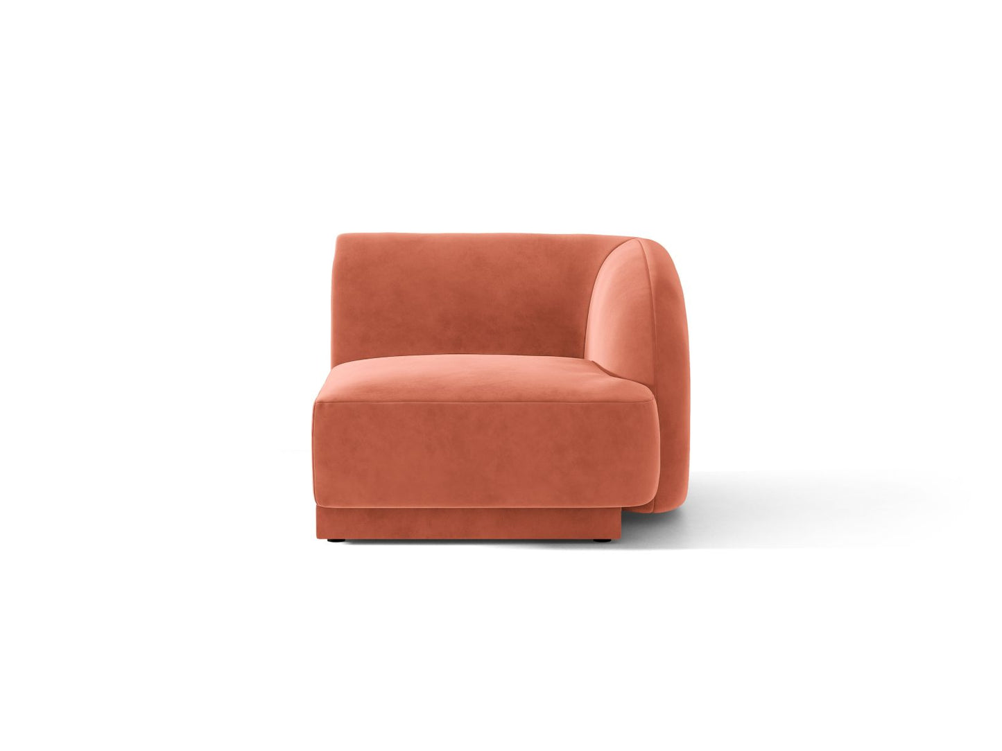 Miley — Modular Sofa Coral (Venus 2933) Black Plastic Right