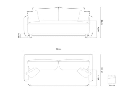 Elen — Sofa (231.0x106.0x86.0 cm)