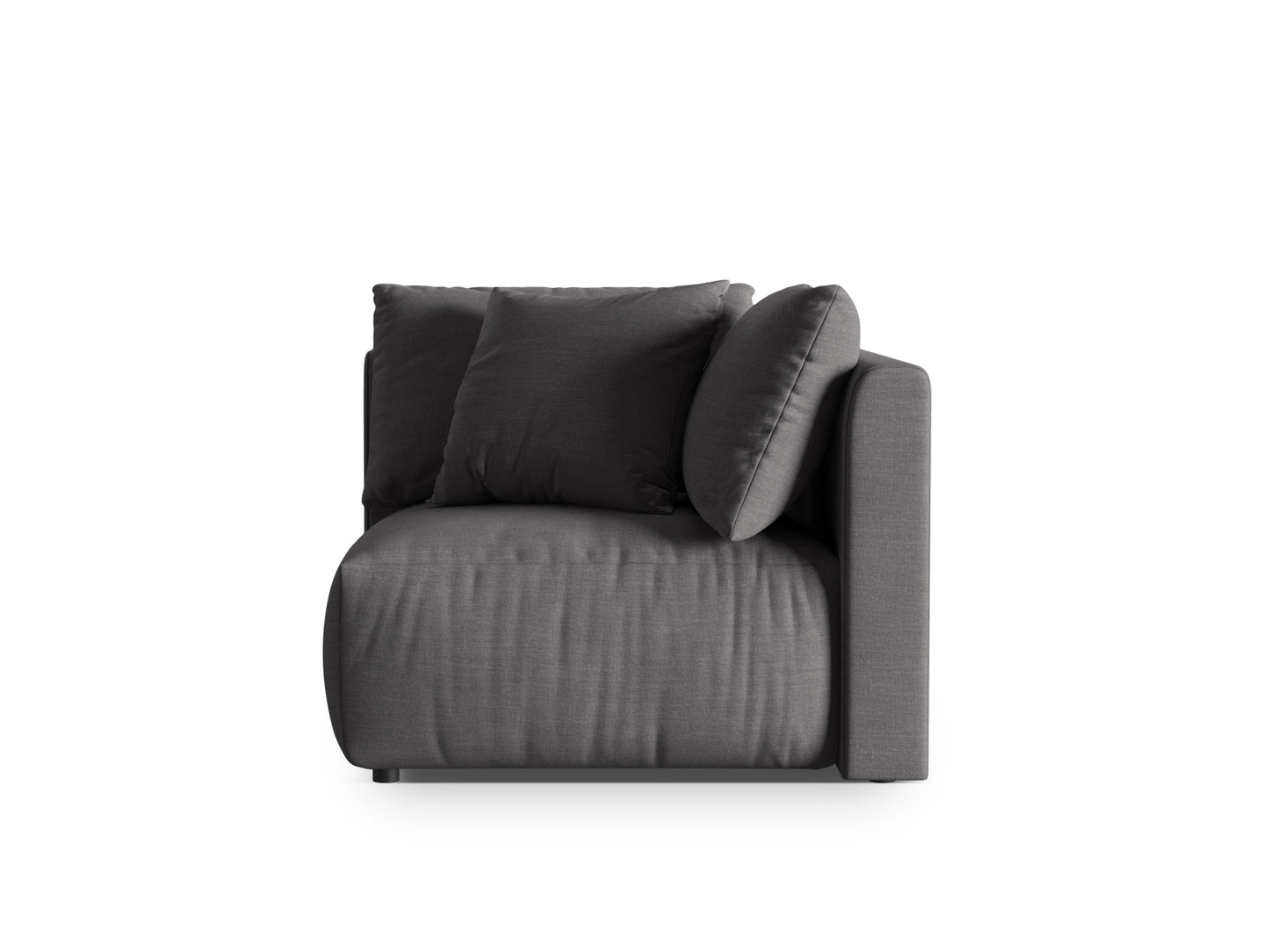Chris — Modular Sofa Sand (LINS 32) Black Plastic