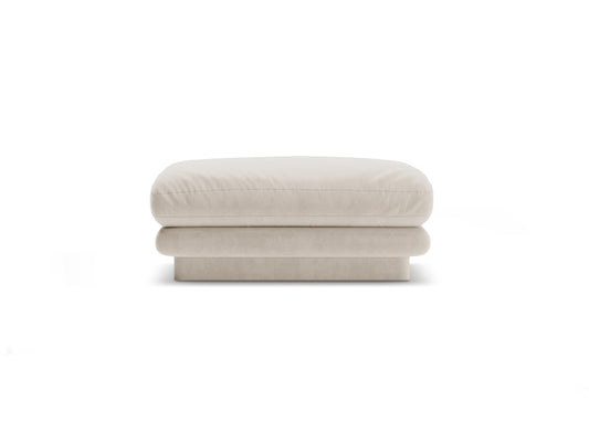 Torino — Pouf Light Beige (Casino Pearl) Black Plastic