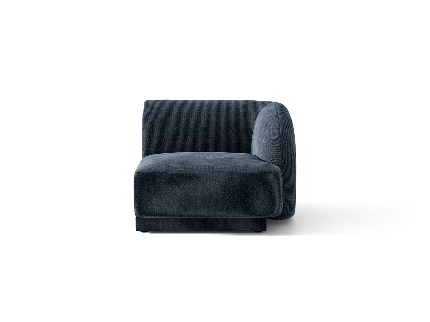 Miley — Modular Sofa Royal Blue (Haga 86) Black Plastic Right