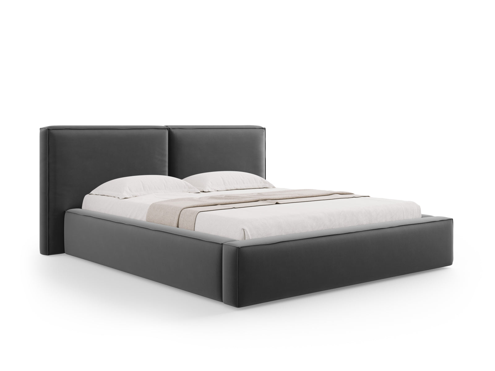 Arendal — Bed Grey (Bluvel 14) Must plastik