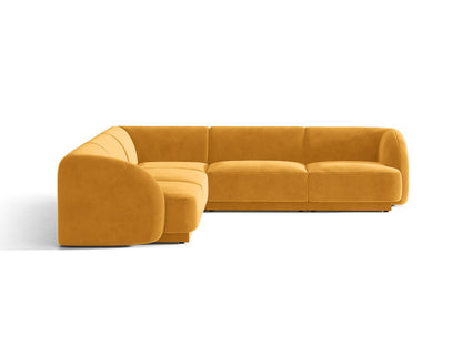 Miley — Corner Sofa Yellow (Venus 2917) Black Plastic