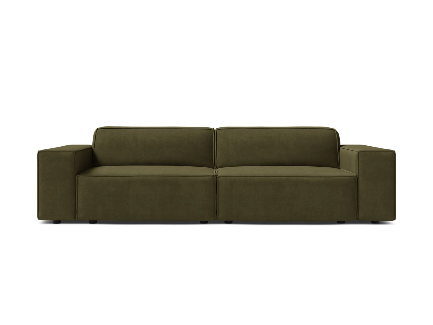 Jodie — Sofa Green (Bluvel 77) Black Plastic