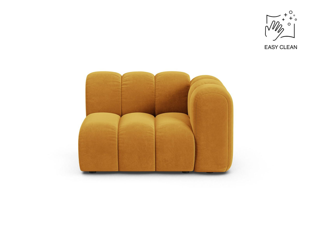 Lupine — Modular Sofa Yellow (Venus 2917) Black Plastic Right