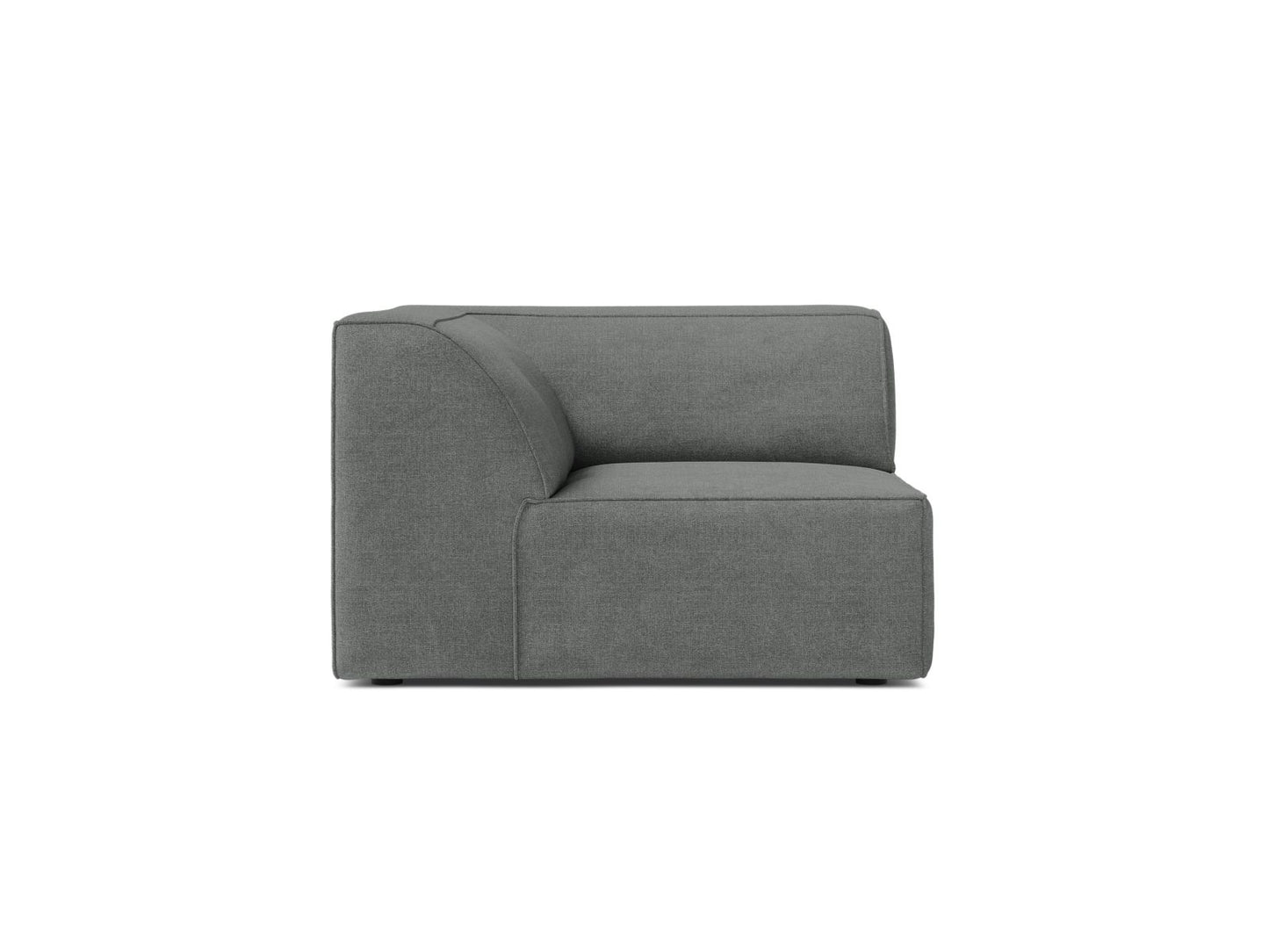 Jodie — Modular Sofa Grey (Liberty 20) Black Plastic