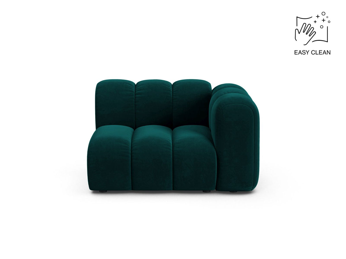Lupine — Modular Sofa Deep Petrol (Venus 2911) Black Plastic Right