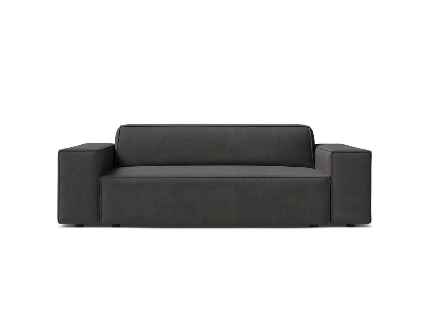 Jodie — Sofa Grey (Bluvel 14) Black Plastic