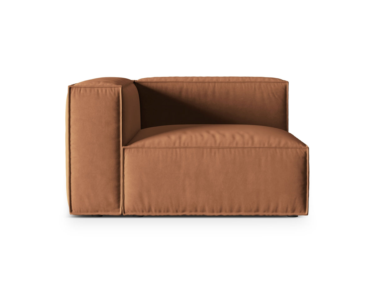 Nuria — Modular Sofa Honey (Paris Teja) Black Plastic Left