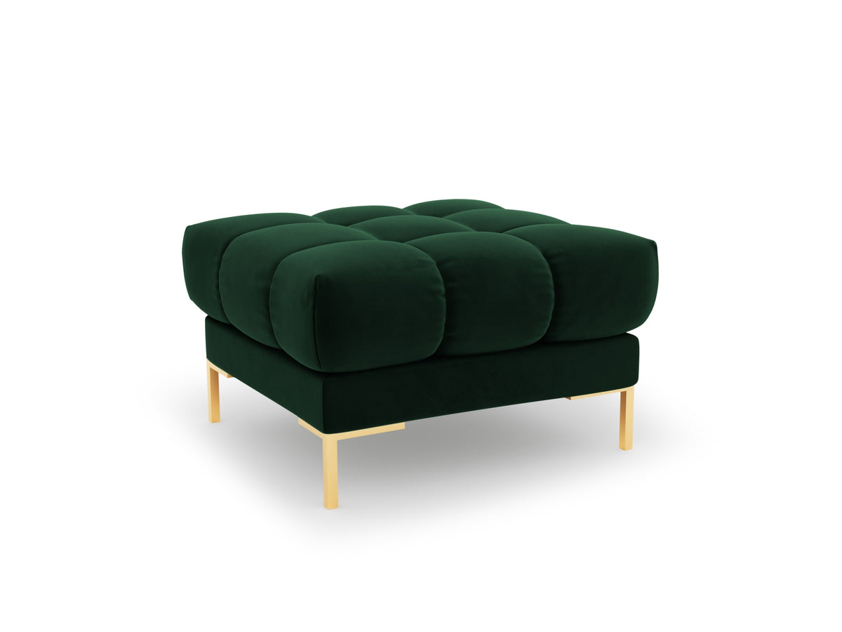 Bali — Pouf pudelroheline (Bluvel 78) kuldne metall