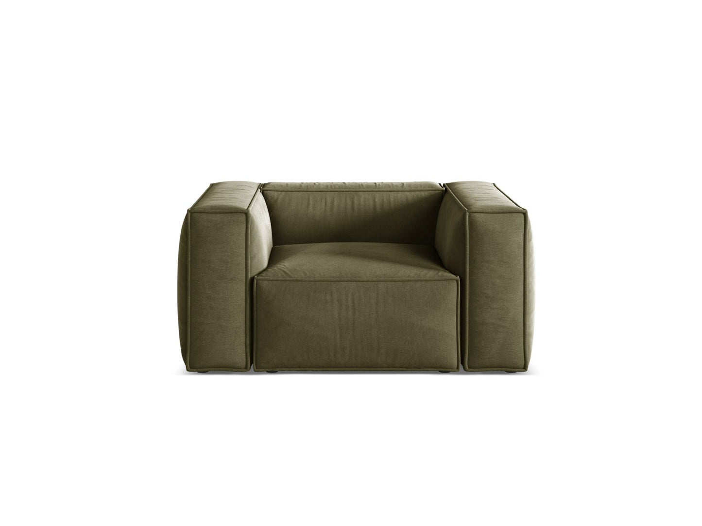 Aveiro — Armchair Light Green (Casino Forest) Black Plastic
