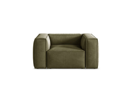 Aveiro — Armchair Light Green (Casino Forest) Black Plastic