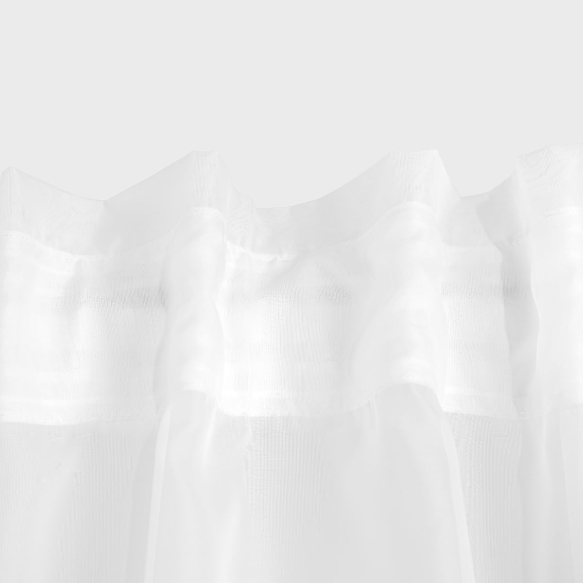 B2 Essentials Swiss Voal Tape White Curtain 140x250 cm