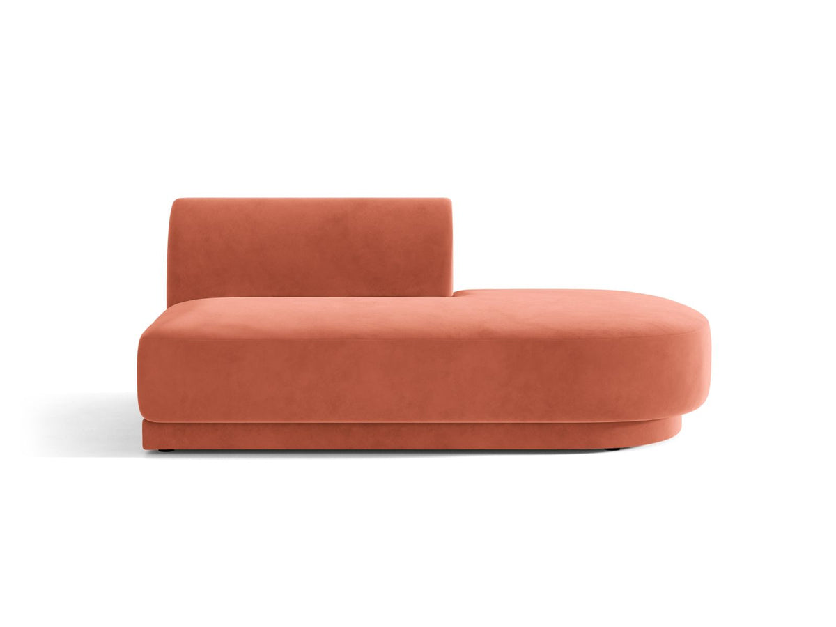 Miley — Modular Sofa Coral (Venus 2933) Black Plastic Right