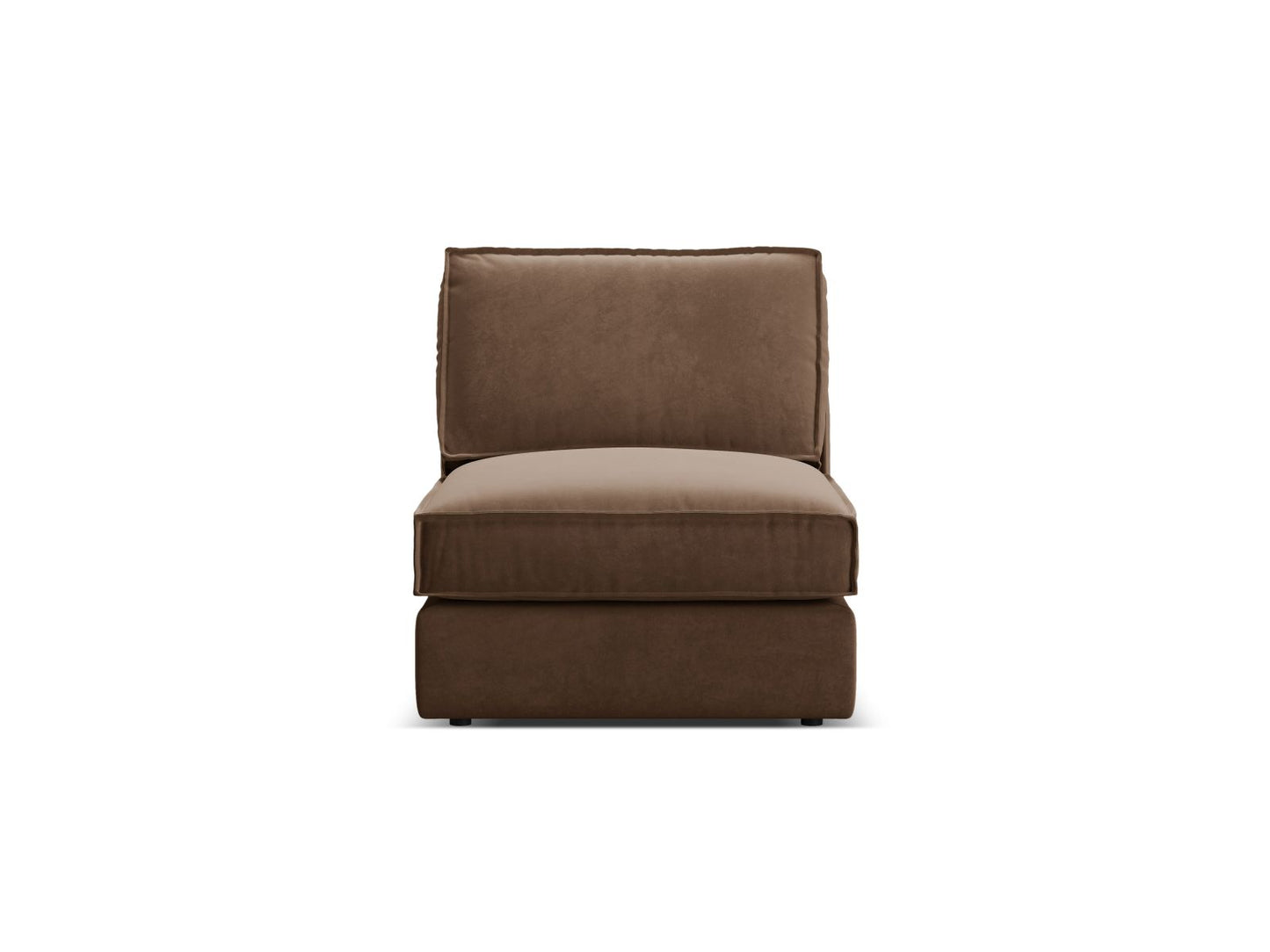 Pola — Modular Sofa Chocolate (Salvador 4) Black Plastic
