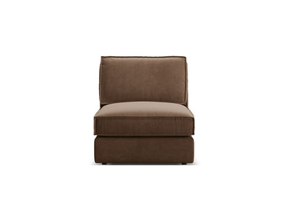 Pola — Modular Sofa Chocolate (Salvador 4) Black Plastic