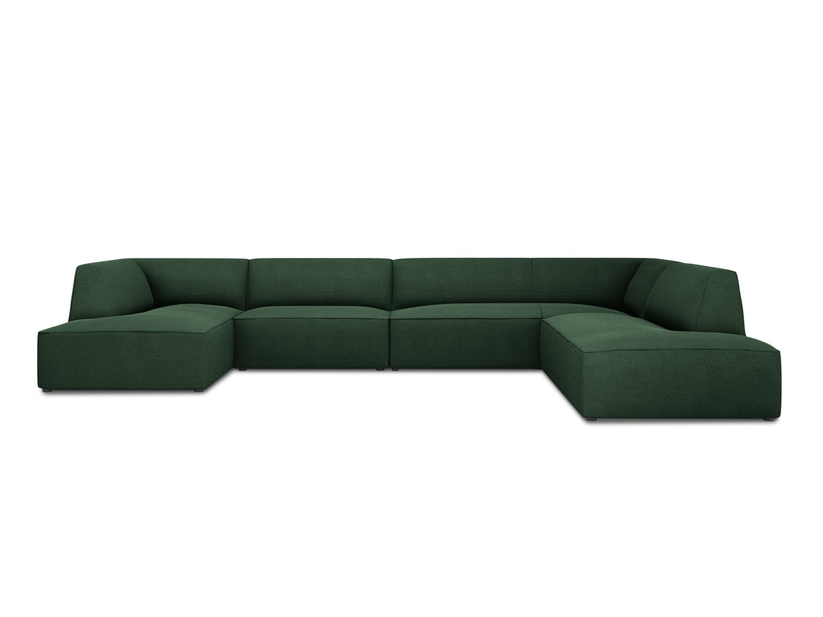 Ruby — Panoramic Sofa Green (Ottawa 14) Black Plastic Right