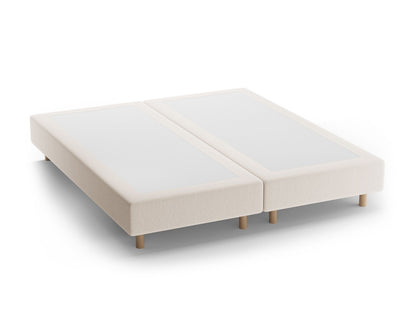 Whale — Bed Base White (BABEL WHITE) Natural Beech Wood