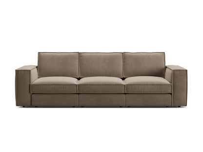 Pola — Sofa Grey Brown (Salvador 3) Black Plastic