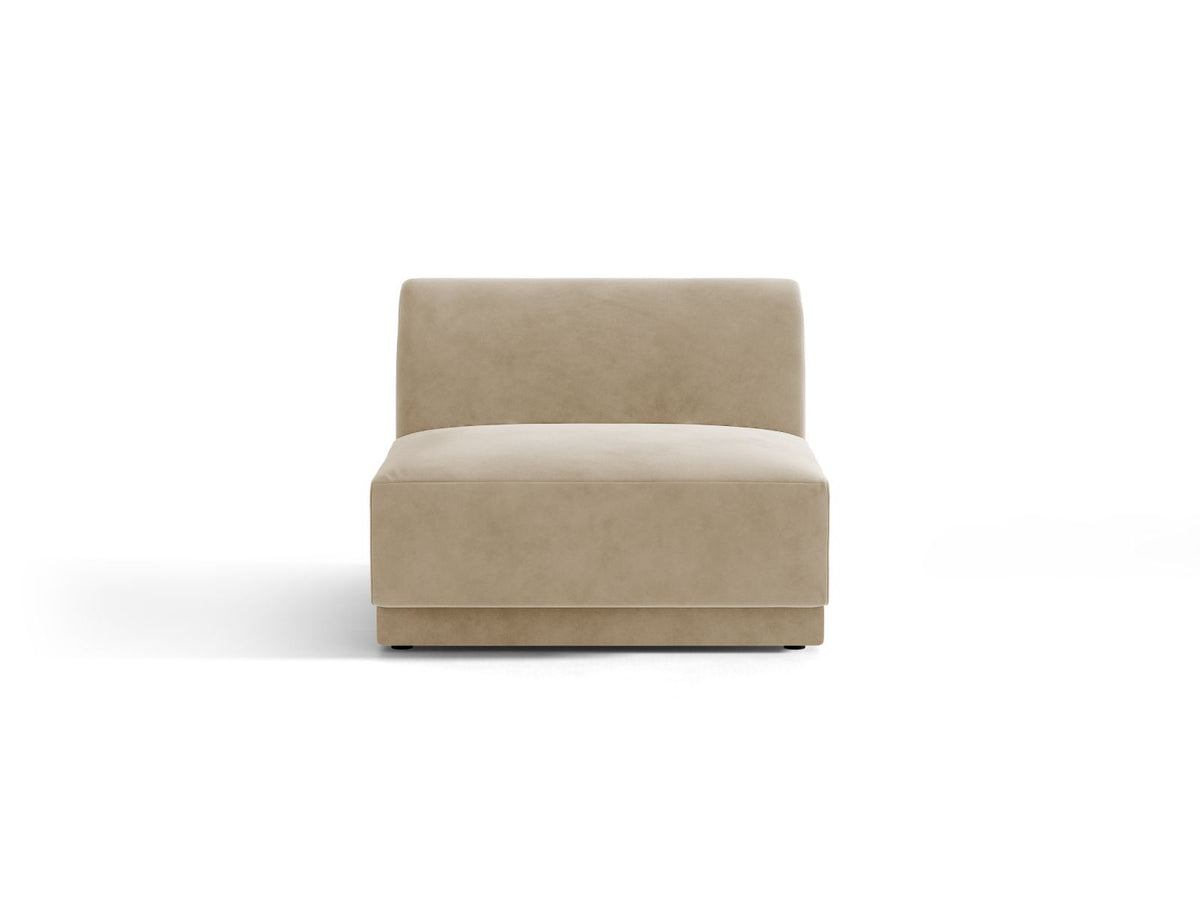 Miley — Modular Sofa Beige (Venus 2928) Black Plastic