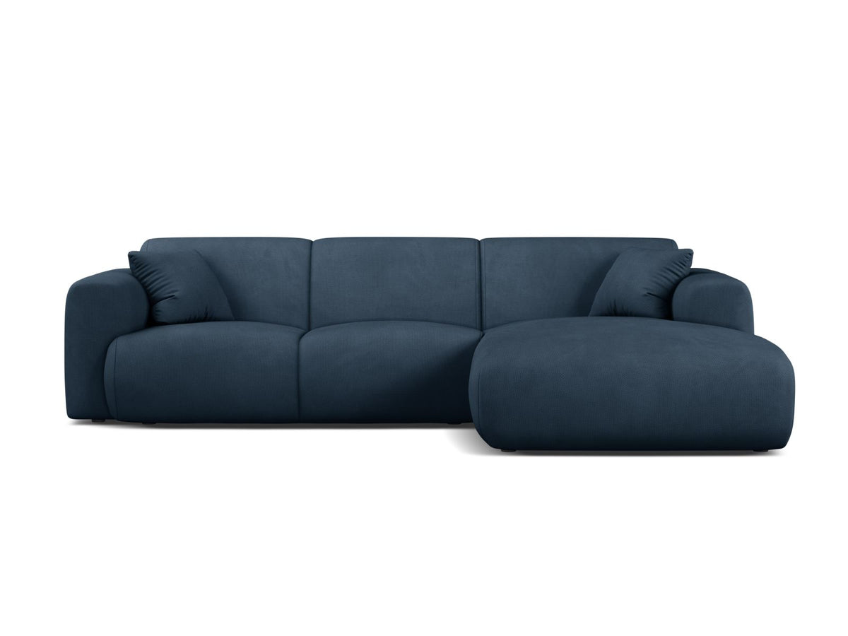 Molino — Corner Sofa Royal Blue (Rebel 12) Black Plastic Right