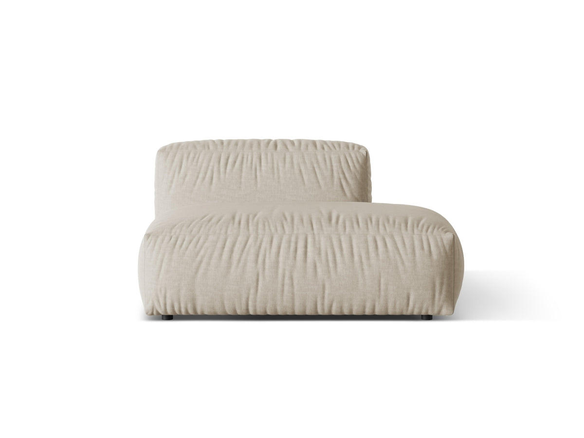 Martina — Sofa Light Beige (Boston Toffee) Black Plastic Right