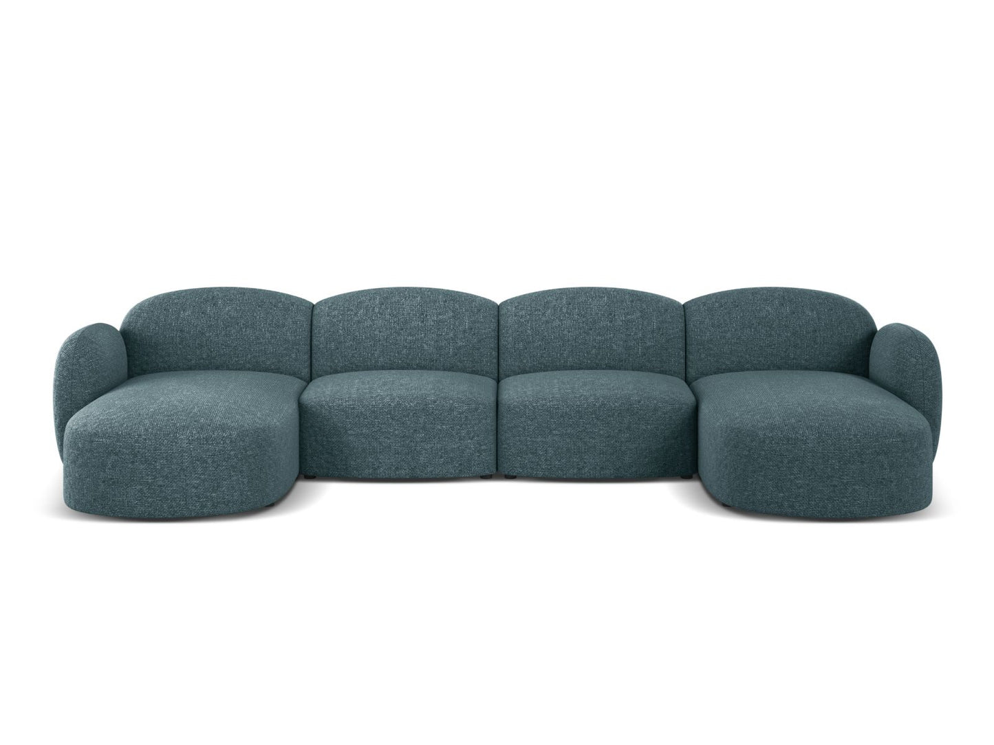 Blair — Panoramic Sofa Light Blue (Eden 15 Pacific) Black Plastic