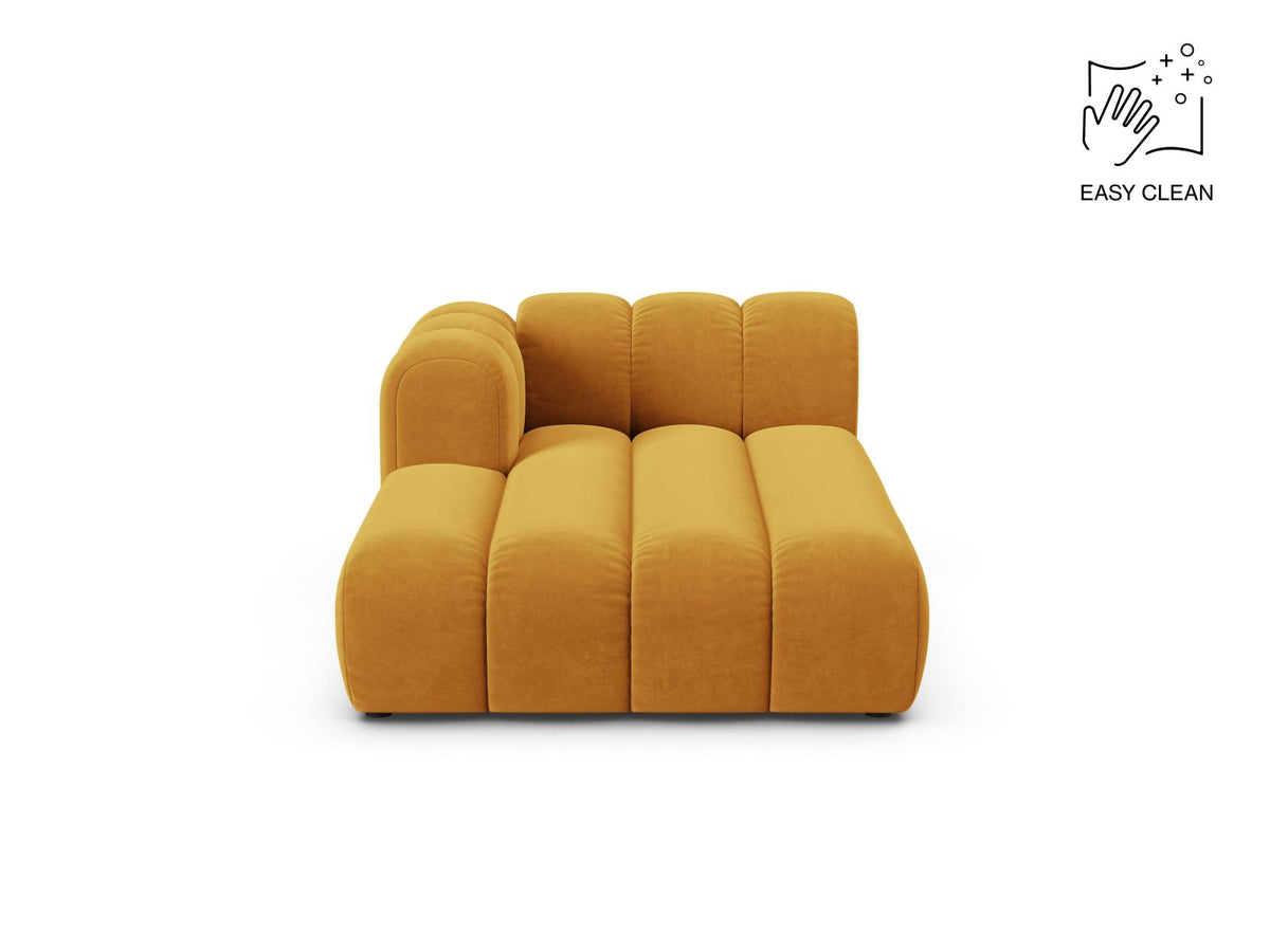 Lupine — Chaise Longue Yellow (Venus 2917) Black Plastic Left